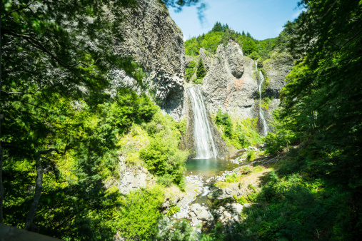 The beautiful Cascade du Ray Pic in the Ardeche region in southern France.