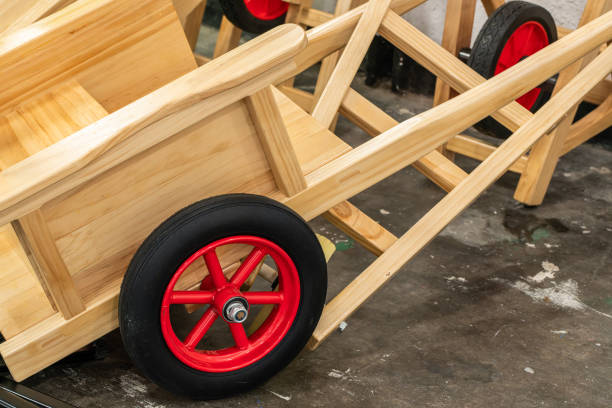 cart with wooden wheels