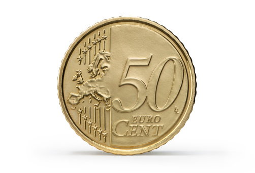 Un 50 céntimos de Euro photo