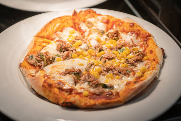 Delicious pizza on a plate