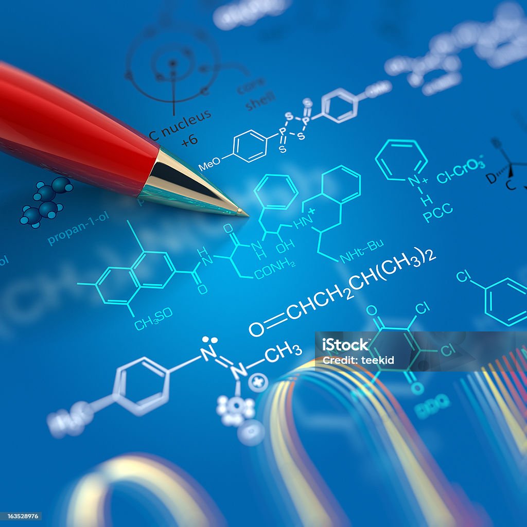 Molekülstruktur - Lizenzfrei Computerbildschirm Stock-Foto