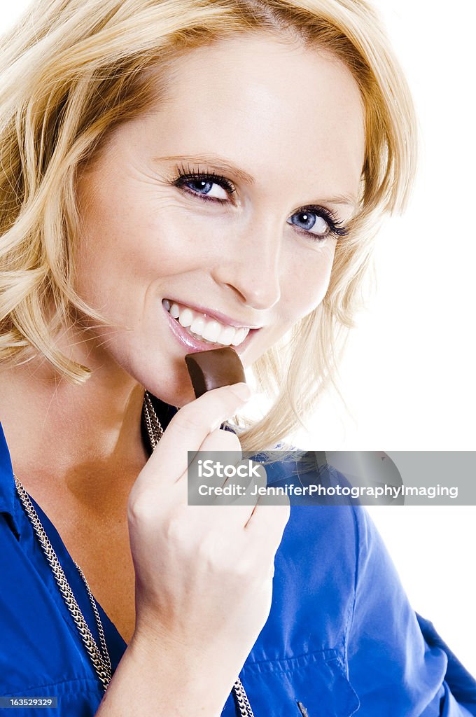 여자 초콜릿 - 로열티 프리 개념 스톡 사진