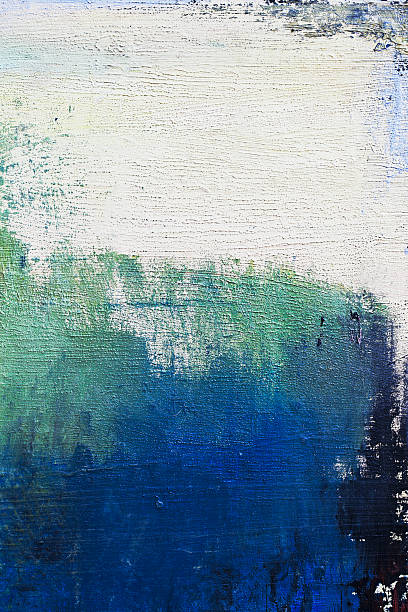 astratto dipinto sfondo blu e verde arte. - oil painting fine art painting abstract paintings foto e immagini stock