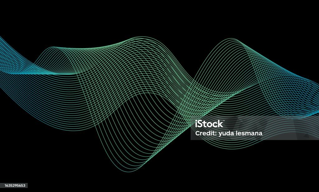 Line Wave Absrtact Abstract Wave Lines Background Stock Illustration - Download Image Now ...