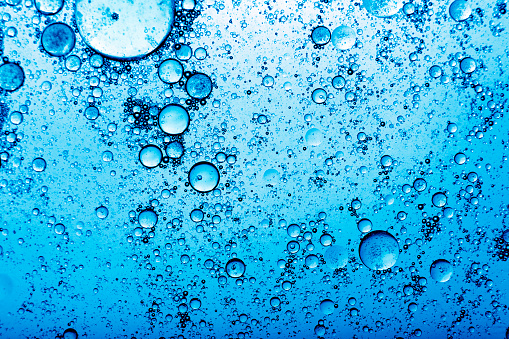 Blue bubbles abstract