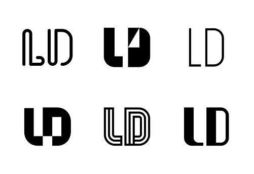 E Letra Ld Ilustración de Conjunto De Logotipos De Letras Ld y más Vectores Libres ...