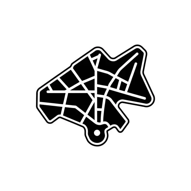 Vector illustration of Street map icon