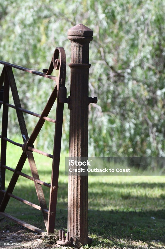 Old Gate Posts Rustic Gate Post Stock Photo - Download Image Now - Antique, Australia ...
