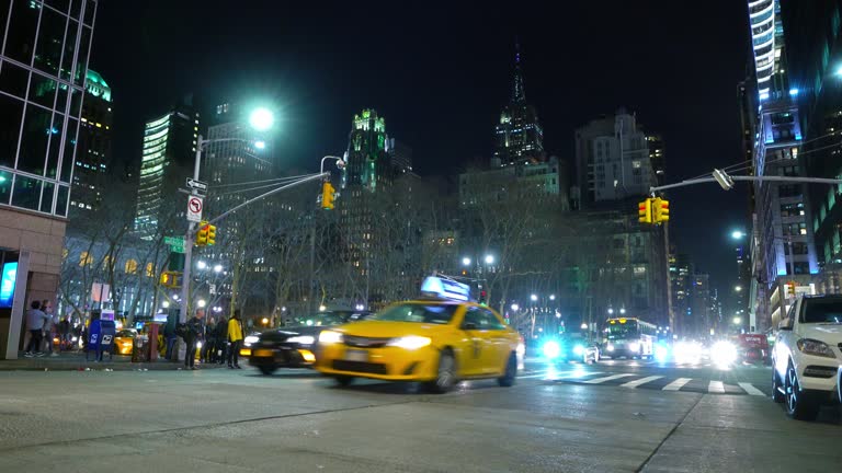 Night Manhattan Street.