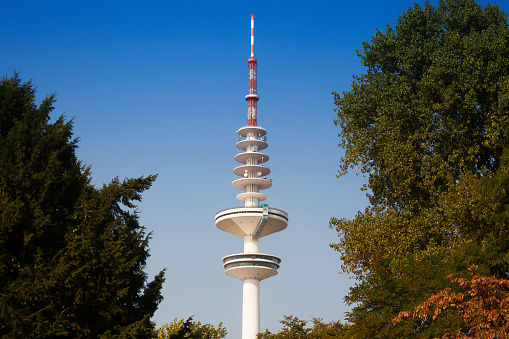 Hamburger TV tower, Heinrich Hertz tower, telecommunications tower, radio tower, Hamburg, Germany, Europe