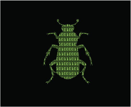Computer Bug Stock Illustration - Download Image Now - Binary Code ...