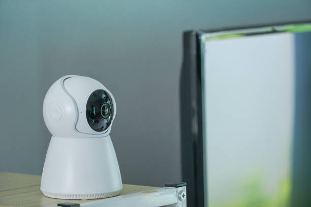 istock remote control of CCTV security at home. 1635396677