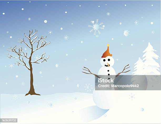 Bonhomme De Neige Vecteurs libres de droits et plus d'images vectorielles de Adulte - Adulte, Arbre, Blizzard