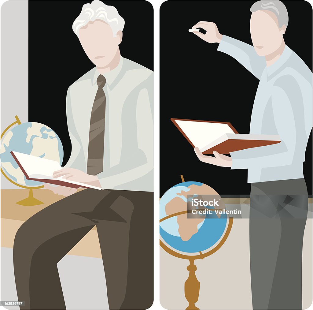 Professor ilustrações Series - Vetor de Aprender royalty-free