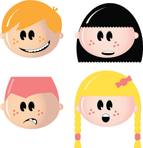 3D Kids Part II vector art illustration