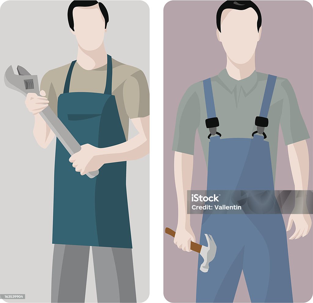 Trabajador ilustraciones vectoriales serie - arte vectorial de Artesano libre de derechos