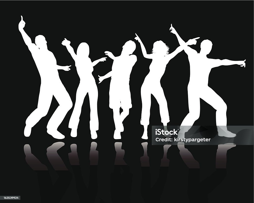 People dancing Silhouettes of people dancing. Adult stock vector