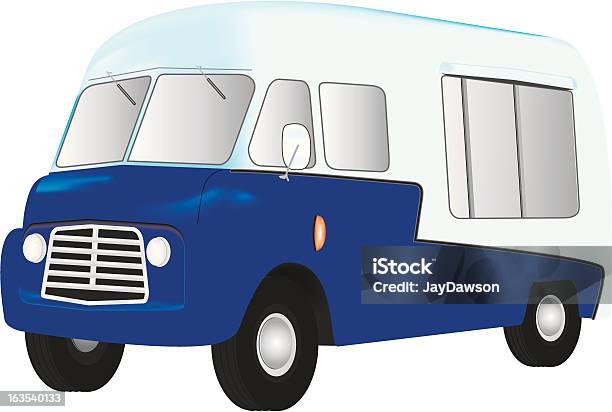 Мобильное Обслуживание Ван — стоковая векторная графика и другие изображения на тему Фургончик с мороженым - Фургончик с мороженым, Векторная графика, Иллюстрация