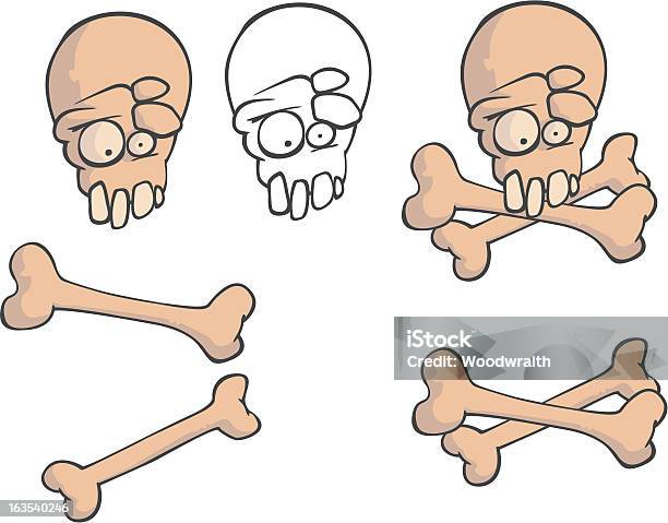 스컬 3 기이함에 대한 스톡 벡터 아트 및 기타 이미지 - 기이함, 동물 뼈, 만화