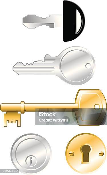 Keys Stock Illustration - Download Image Now - Brass, Door, House Key