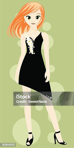 リトルブラックドレスにフラワー - イラストレーションのベクターアート素材や画像を多数ご用意 - イラストレーション, ドレス, ファッション