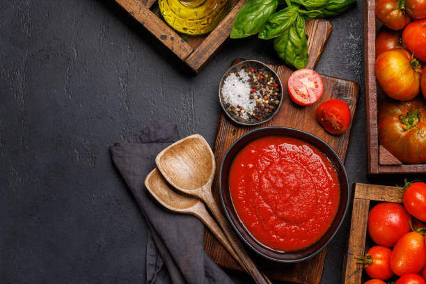istock Rich homemade tomato sauce 1635405813