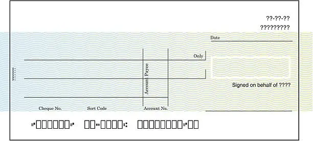 Vector illustration of Blank Cheque