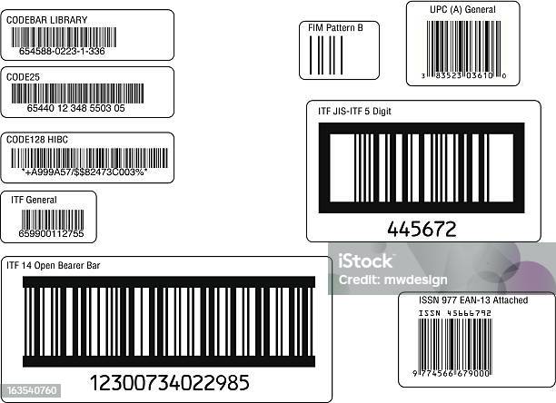 Bar Code Library Assorted Barcodes 01 Stock Illustration - Download Image Now - Bar Code ...