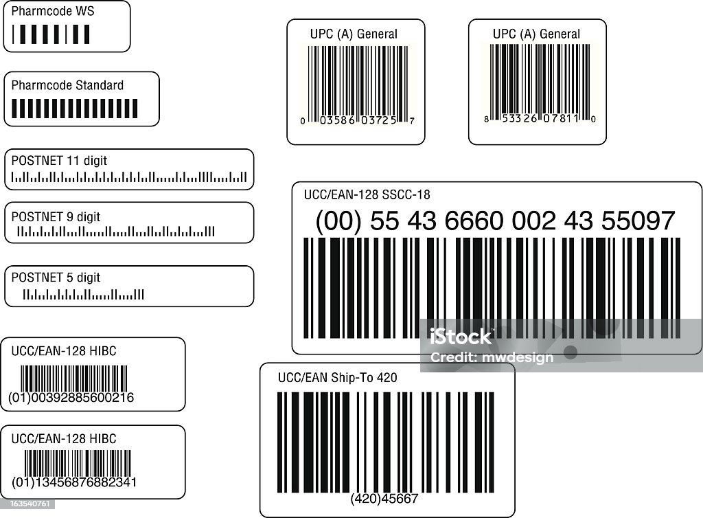 Bar Codeas Assorted Barcodes 02 Stock Illustration - Download Image Now - Bar Code ...