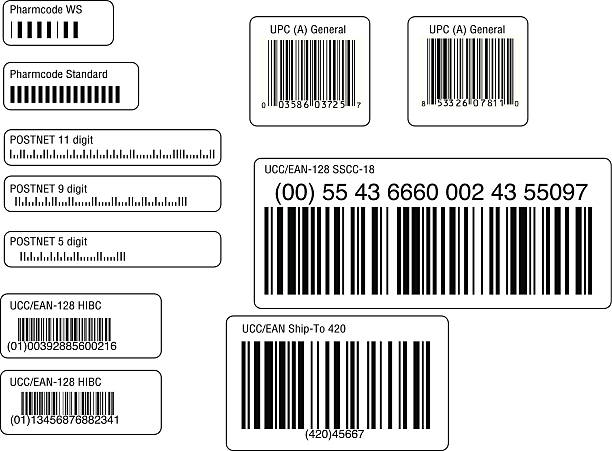 assorted barcodes 02 Vector barcodes (not real codes): bar code stock illustrations