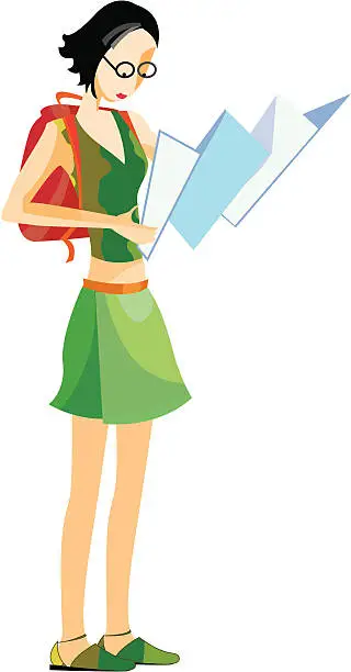 Vector illustration of Tourist