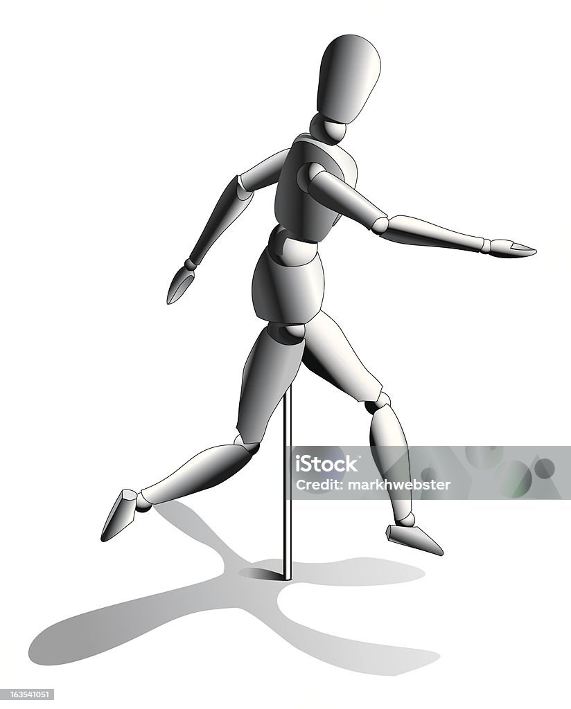 manikin sur une perche - clipart vectoriel de Borne libre de droits