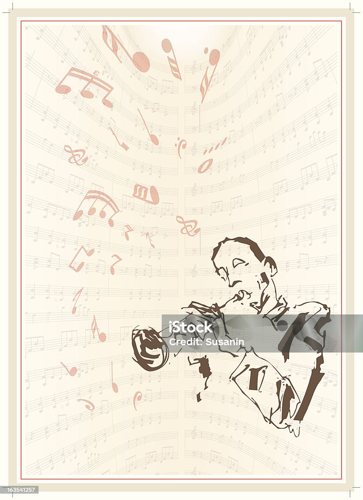 Trumpet Player - Grafika wektorowa royalty-free (Dorosły)