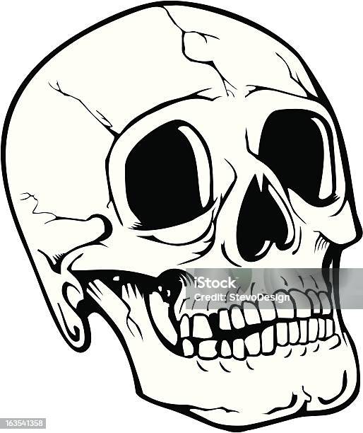 Skull8 — стоковая векторная графика и другие изображения на тему Татуировка - Татуировка, Анатомия, Безнадёжность