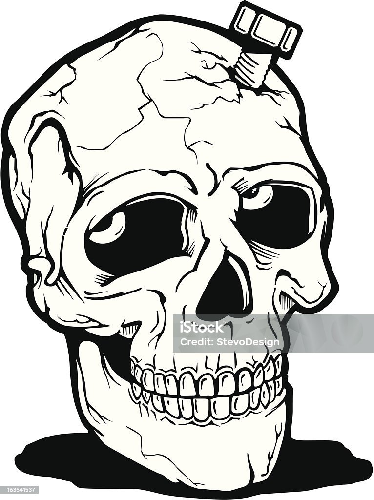 Skull1 - Grafika wektorowa royalty-free (Anatomia człowieka)