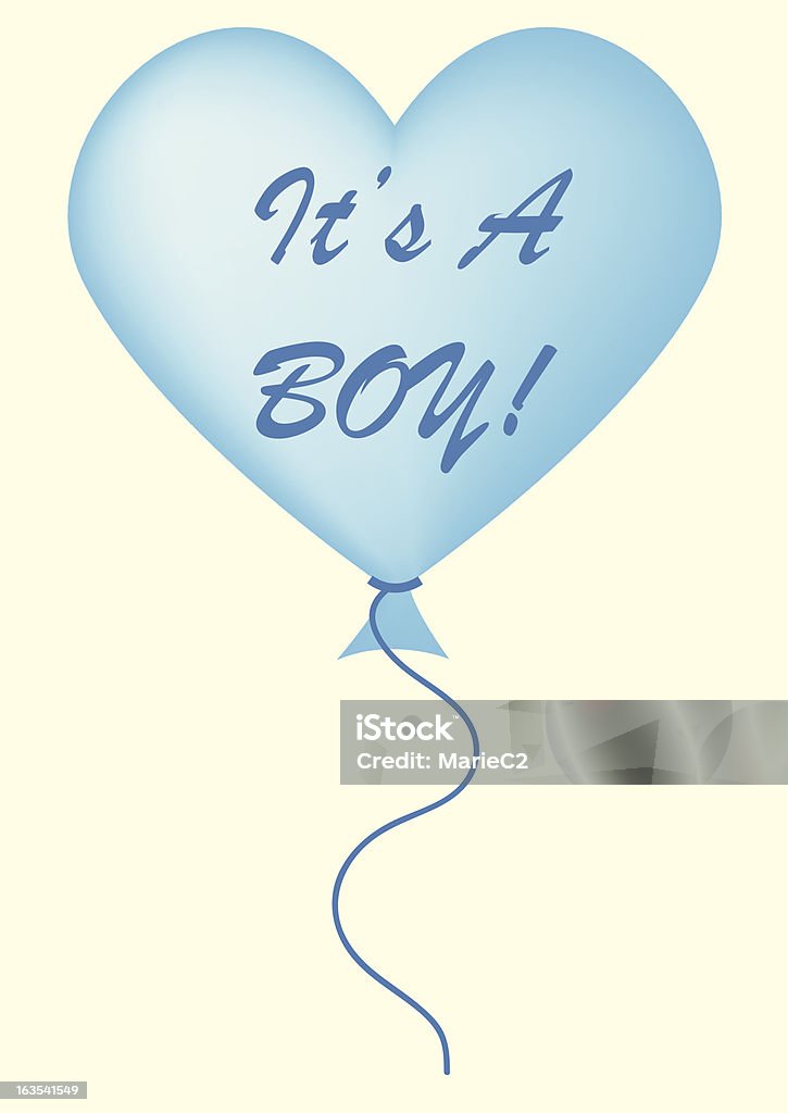 It's a boy palloncino - arte vettoriale royalty-free di Amore