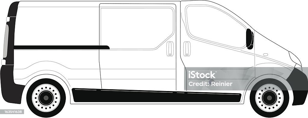 Van_rightside_line искусство - Векторная графика Автомобиль роялти-фри