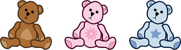 Vector Teddy Bears vector art illustration