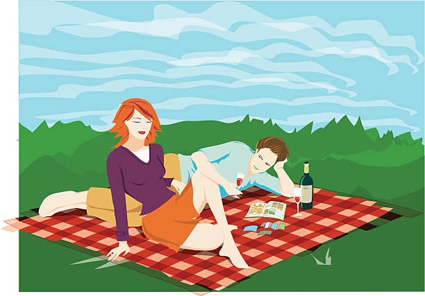 Picnic - ilustración de arte vectorial