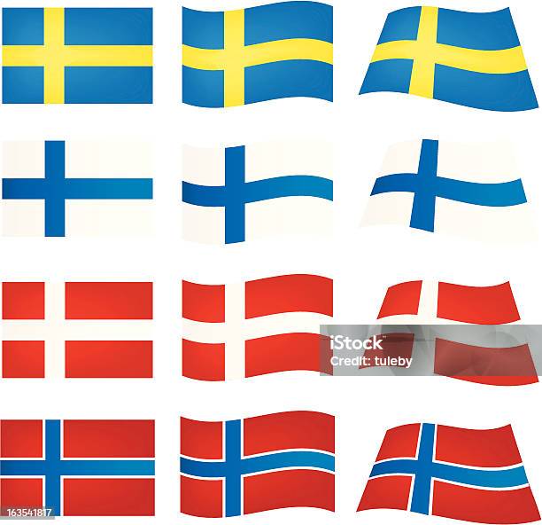 Scandi Flags Flags Of Scandinavia Stock Illustration - Download Image Now - Denmark ...