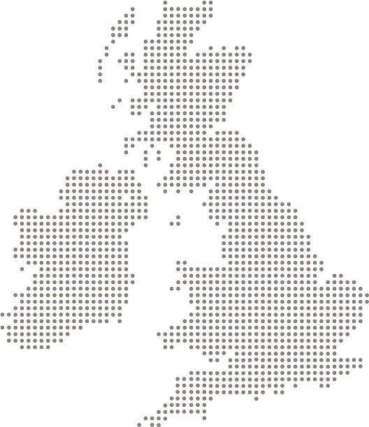 wielka brytania i irlandia dot map (wektorowe - northern ireland obrazy stock illustrations