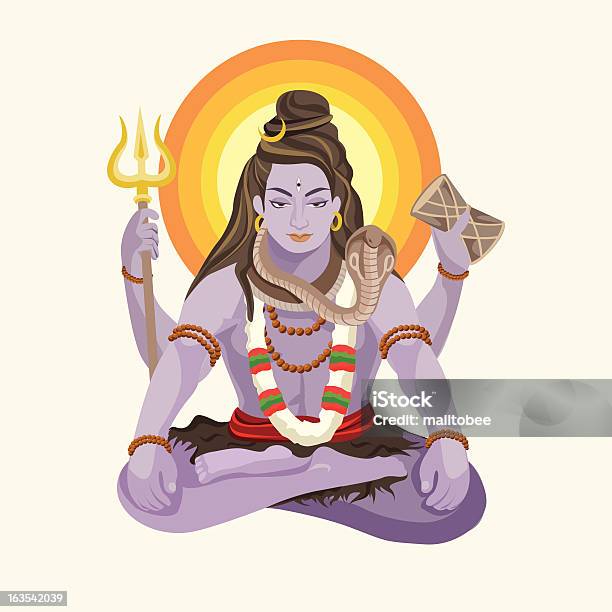 Shiva - Arte vetorial de stock e mais imagens de Shiva - Shiva, Deus, Visnu