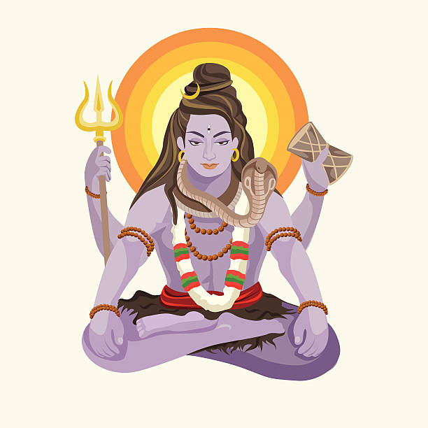 Shiva Lord Shiva..The creator and destroyer. caste system stock illustrations