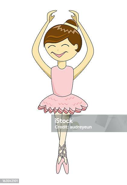 Simpatico Fumetto Ballerina Vettore - Immagini vettoriali stock e altre immagini di Ballerino di danza classica - Ballerino di danza classica, Bambine femmine, Allegro