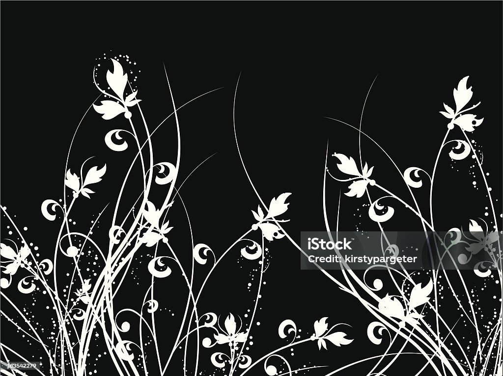 Floral caos - Vetor de Branco royalty-free