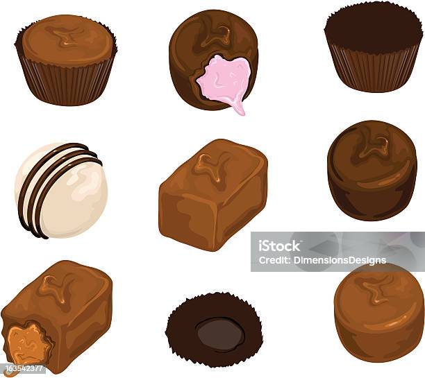 Schokolade Süßigkeiten Vektor Stock Vektor Art und mehr Bilder von Dessert - Dessert, Dunkel, Feiern