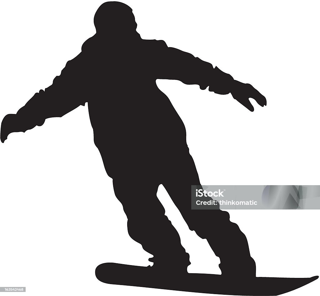 Snowboarder silhouette - clipart vectoriel de Activité libre de droits
