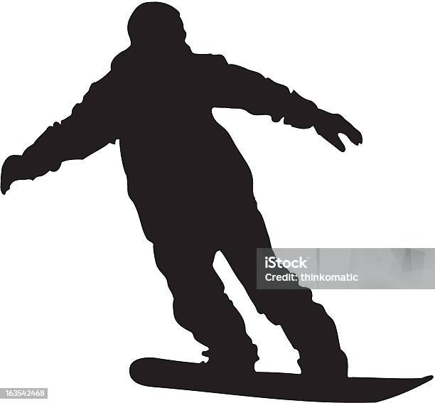 Snowboarder Silhouette Vecteurs libres de droits et plus d'images vectorielles de Activité - Activité, Blanc, Faire du snowboard