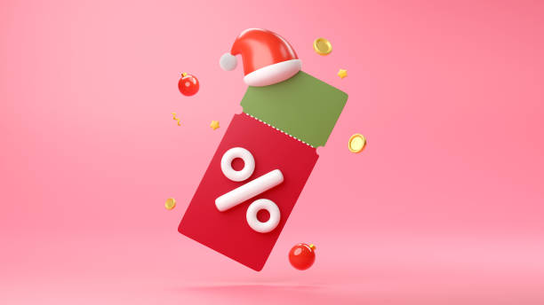 크리스마스 쿠폰의 빨간색과 녹색 테마 - christmas theme flash 뉴스 사진 이미지