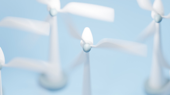 3D Wind Farm Image Background